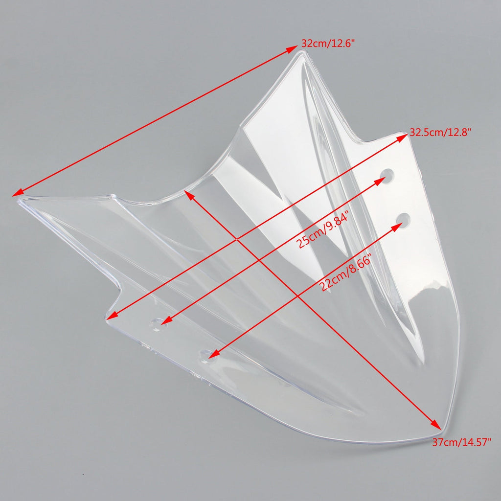 Windshield WindScreen Double Bubble For Kawasaki Ninja 300 EX300 2013-2017
