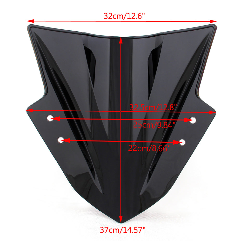 Windshield WindScreen Double Bubble For Kawasaki Ninja 300 EX300 2013-2017