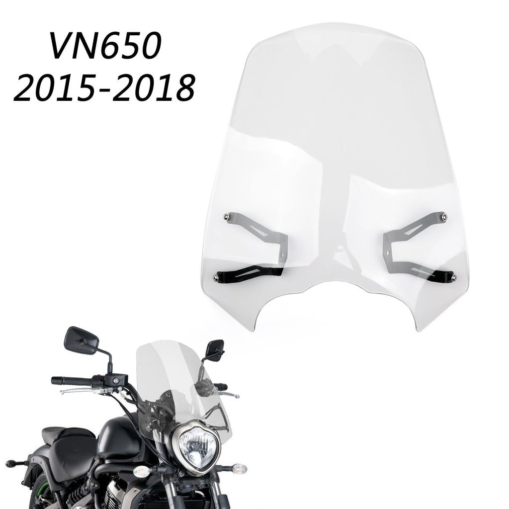 Windscreen Windshield Screen w/Bracket For 2015-2023 Kawasaki Vulcan S EN 650