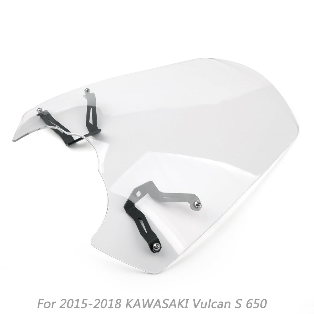 Windscreen Windshield Screen w/Bracket For 2015-2023 Kawasaki Vulcan S EN 650