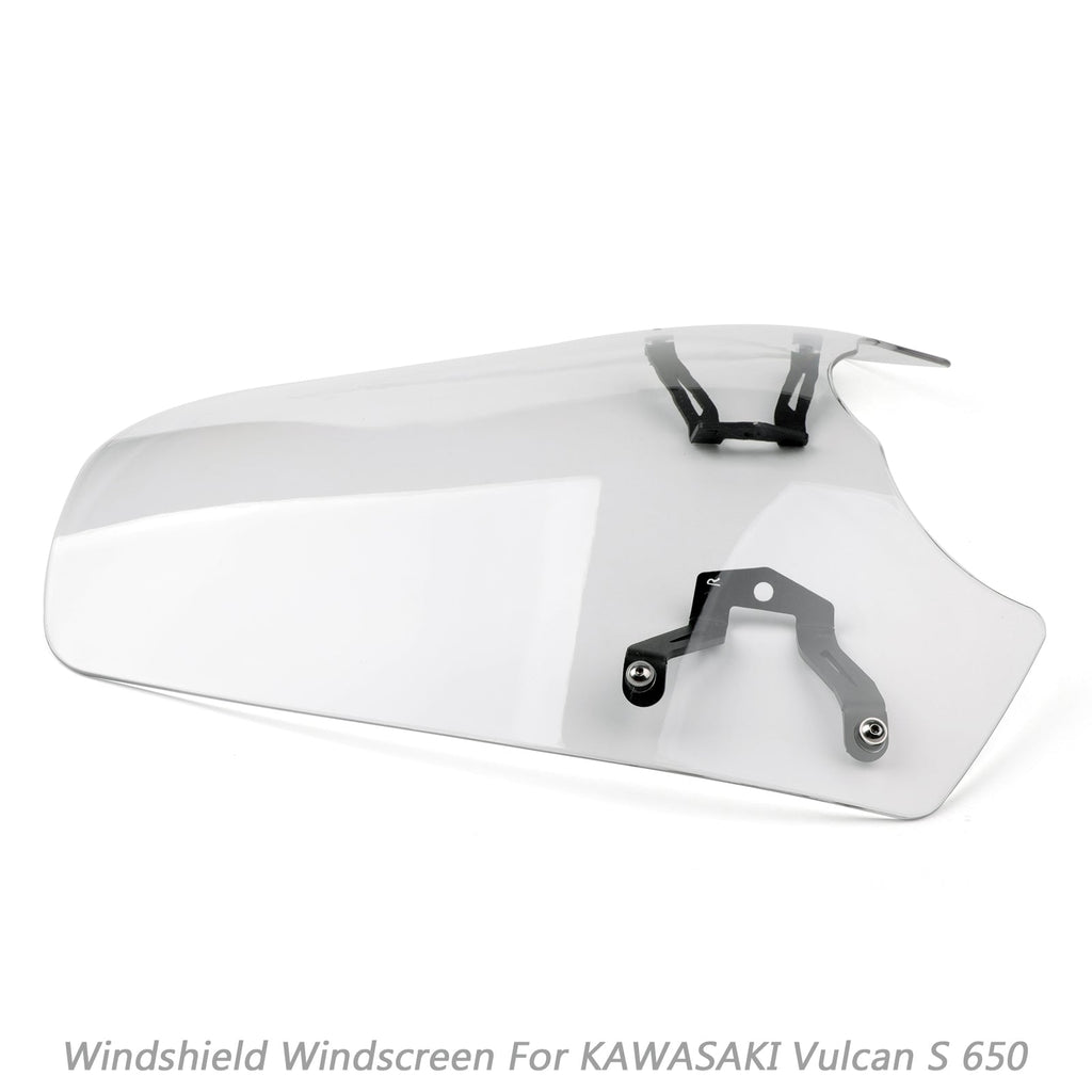 Windscreen Windshield Screen w/Bracket For 2015-2023 Kawasaki Vulcan S EN 650