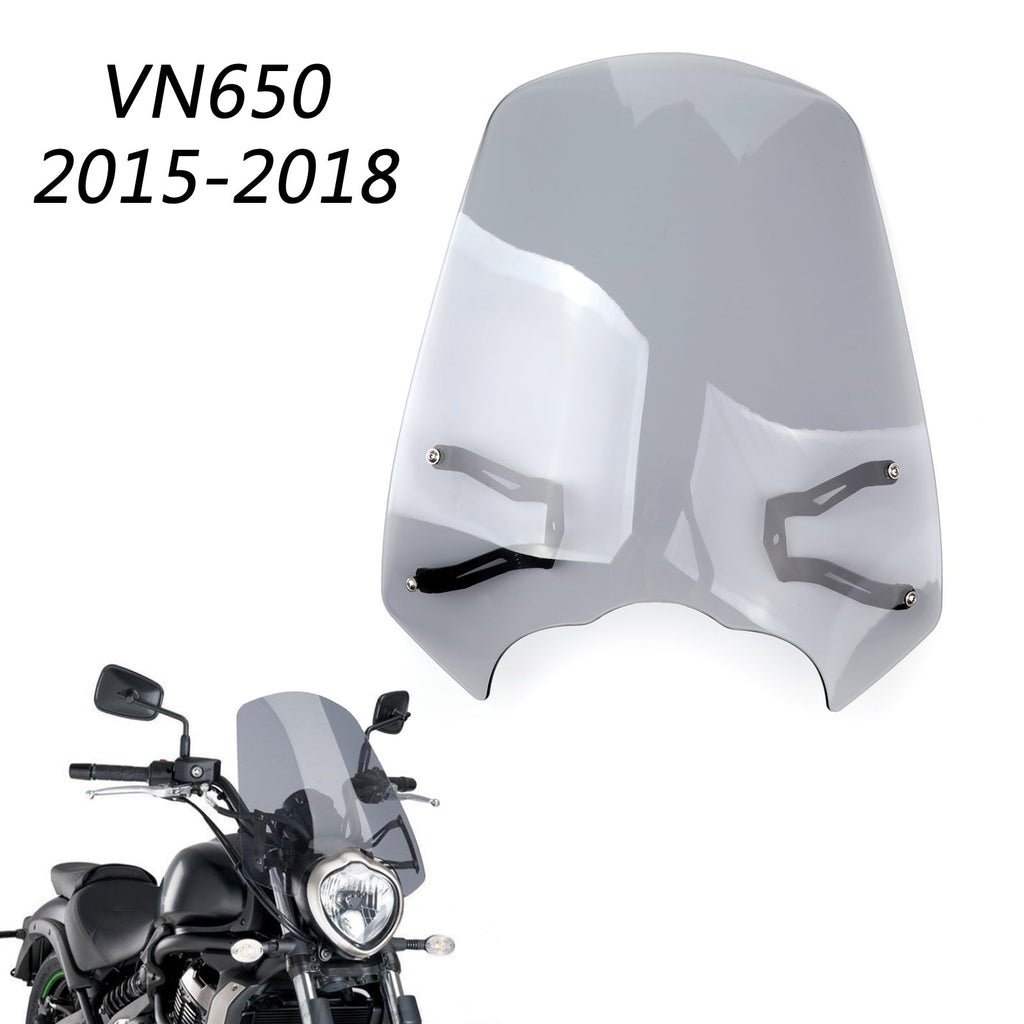 Windscreen Windshield Screen w/Bracket For 2015-2023 Kawasaki Vulcan S EN 650