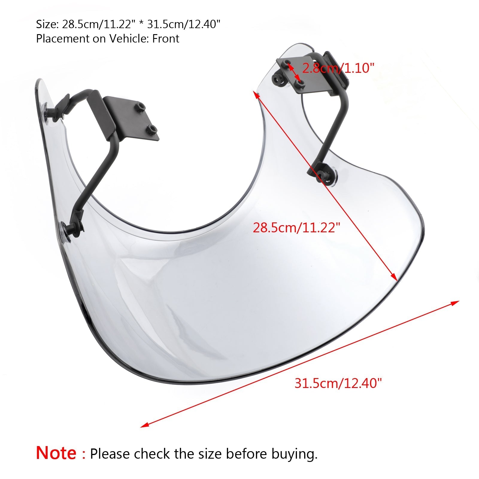 ABS Windscreen Windshield Cafe Racer Wind Protector for Kawasaki Z900RS 2018