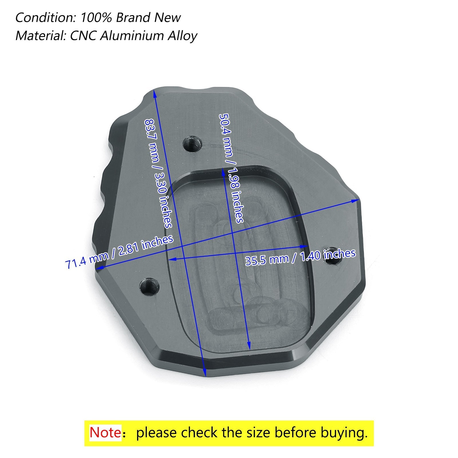 Extension Kickstand Enlarger Plate For HONDA CB500X 2019