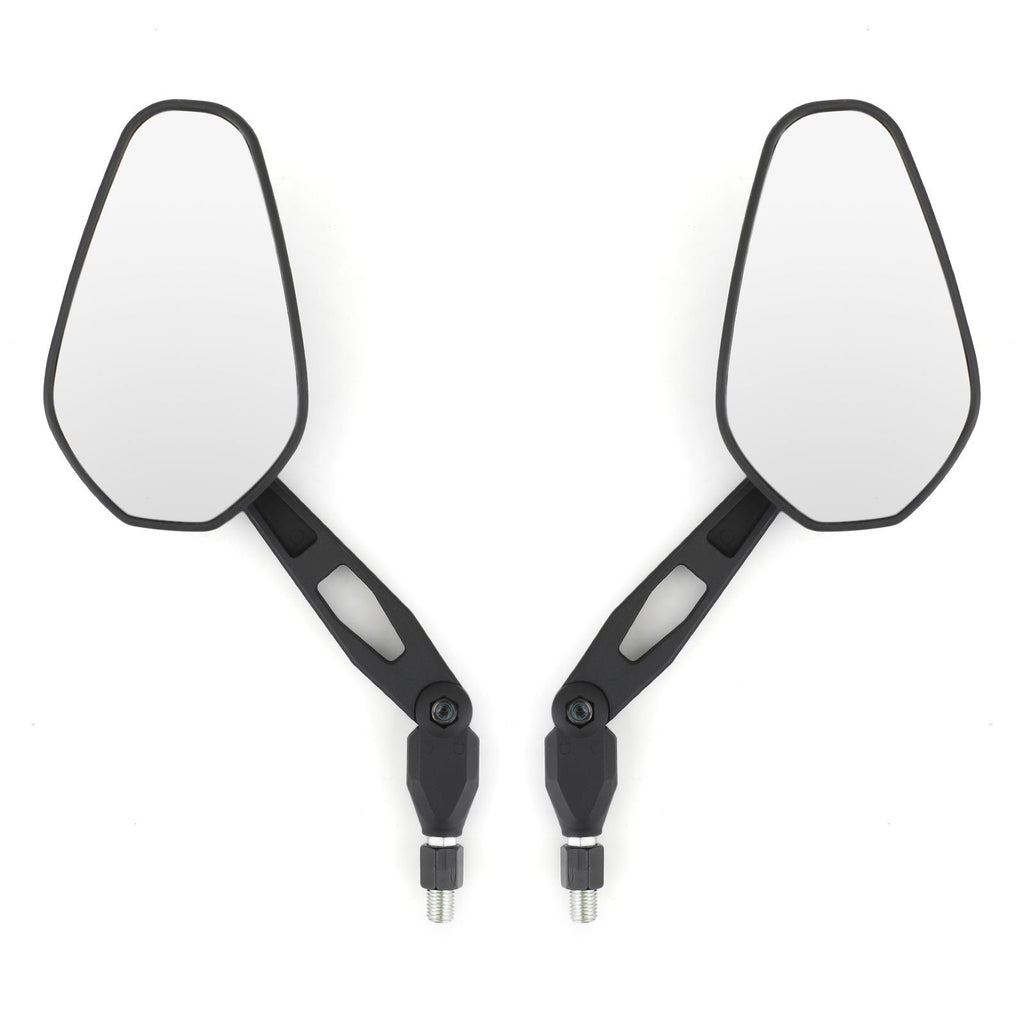 New Nylon M10 10Mm Rearview Side Mirrors Pair For Motorcycle Motorbike Custom