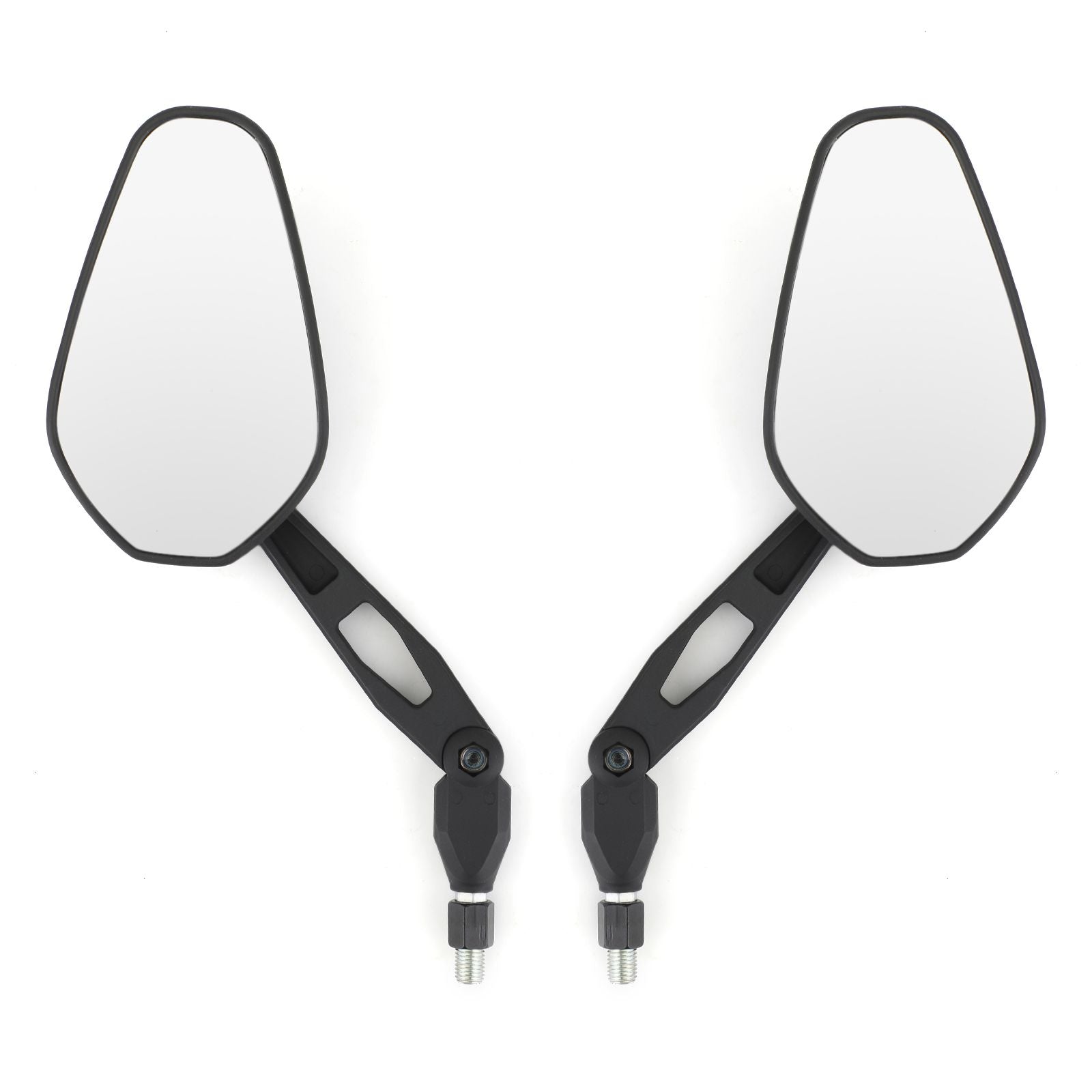 New Nylon M10 10Mm Rearview Side Mirrors Pair For Motorcycle Motorbike Custom