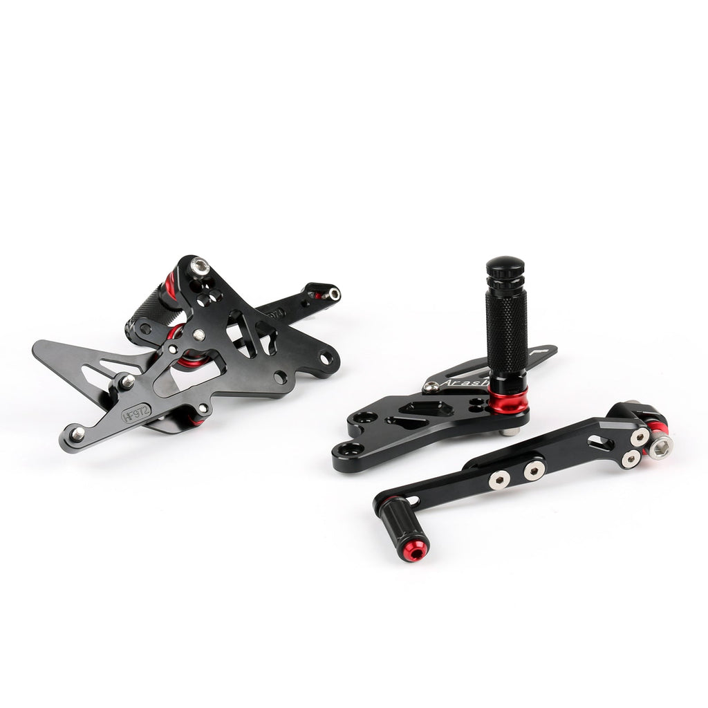 CNC Adjustable Rearset Foot Rest Peg Rear Set For Suzuki GSXR1000 2009-2016 Blac