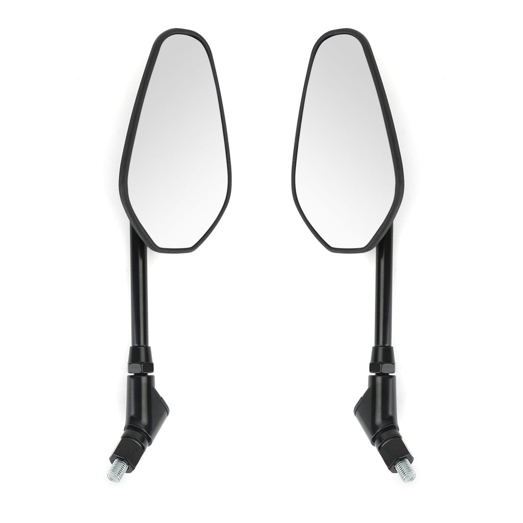 New Black Left & Right Motorcycle Cruiser Chopper Rearview Side Mirrors M10 10Mm