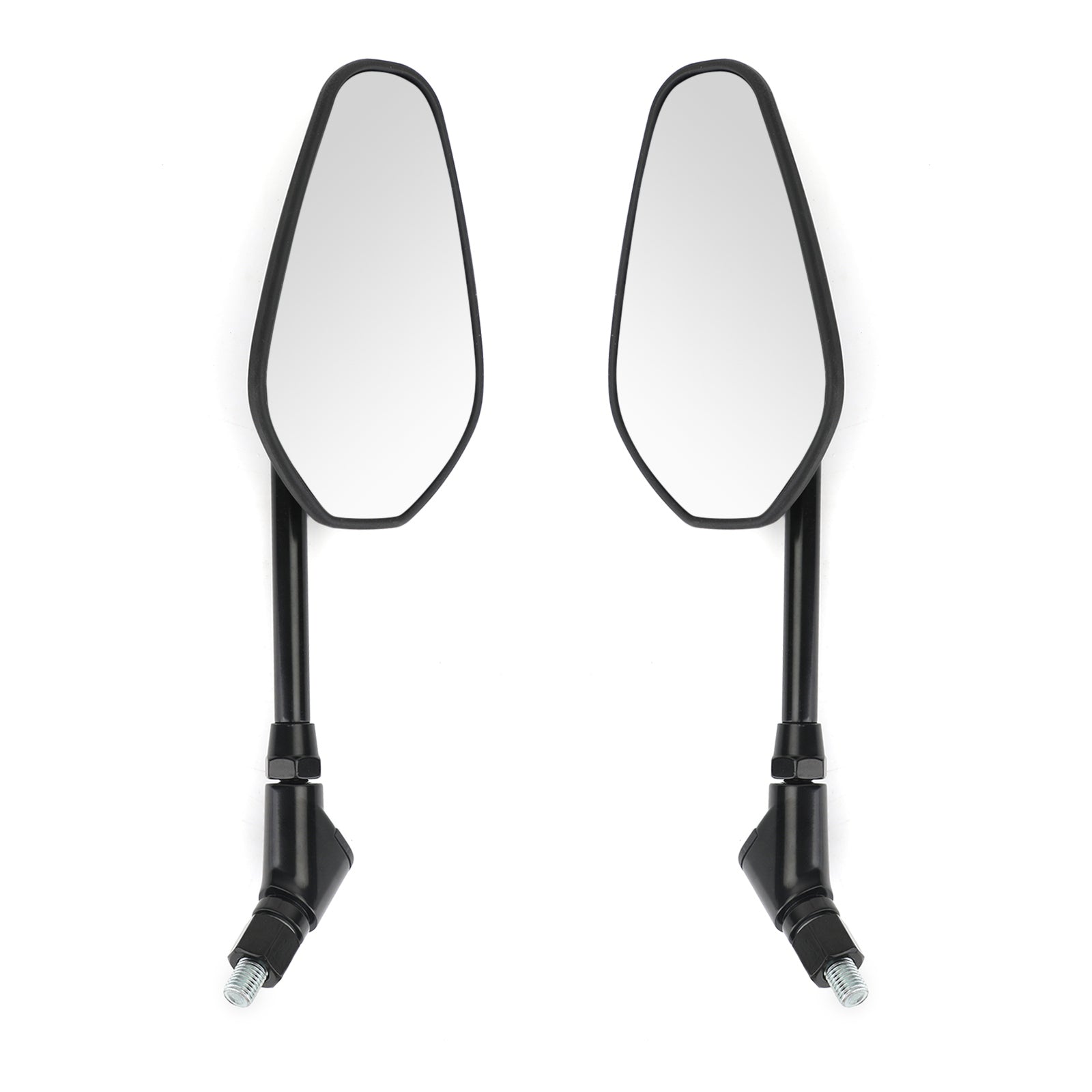 New Black Left & Right Motorcycle Cruiser Chopper Rearview Side Mirrors M10 10Mm