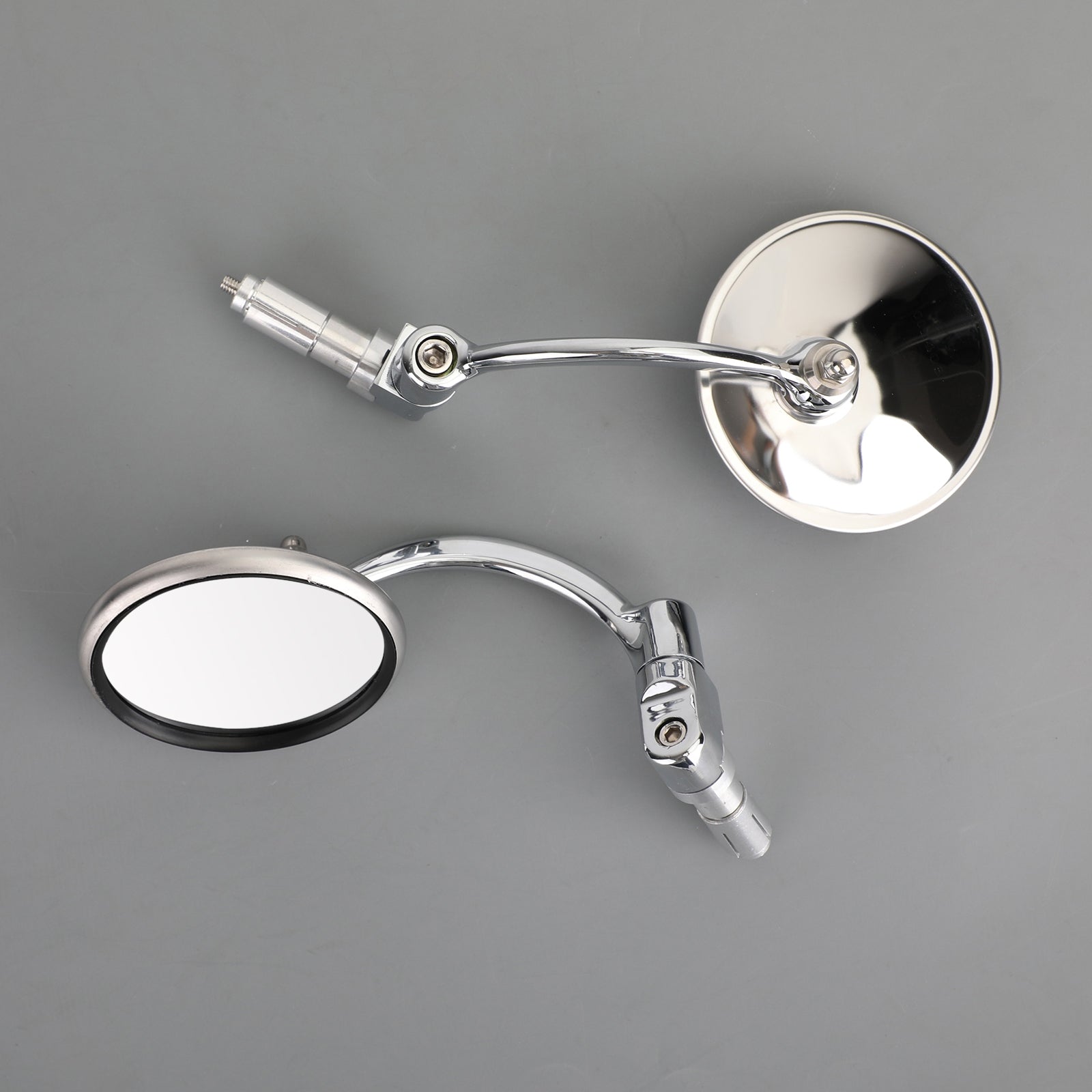 Chrome Handlebar End Mirrors For Motorcycle Cafe Racer Old School Clubman 22mm