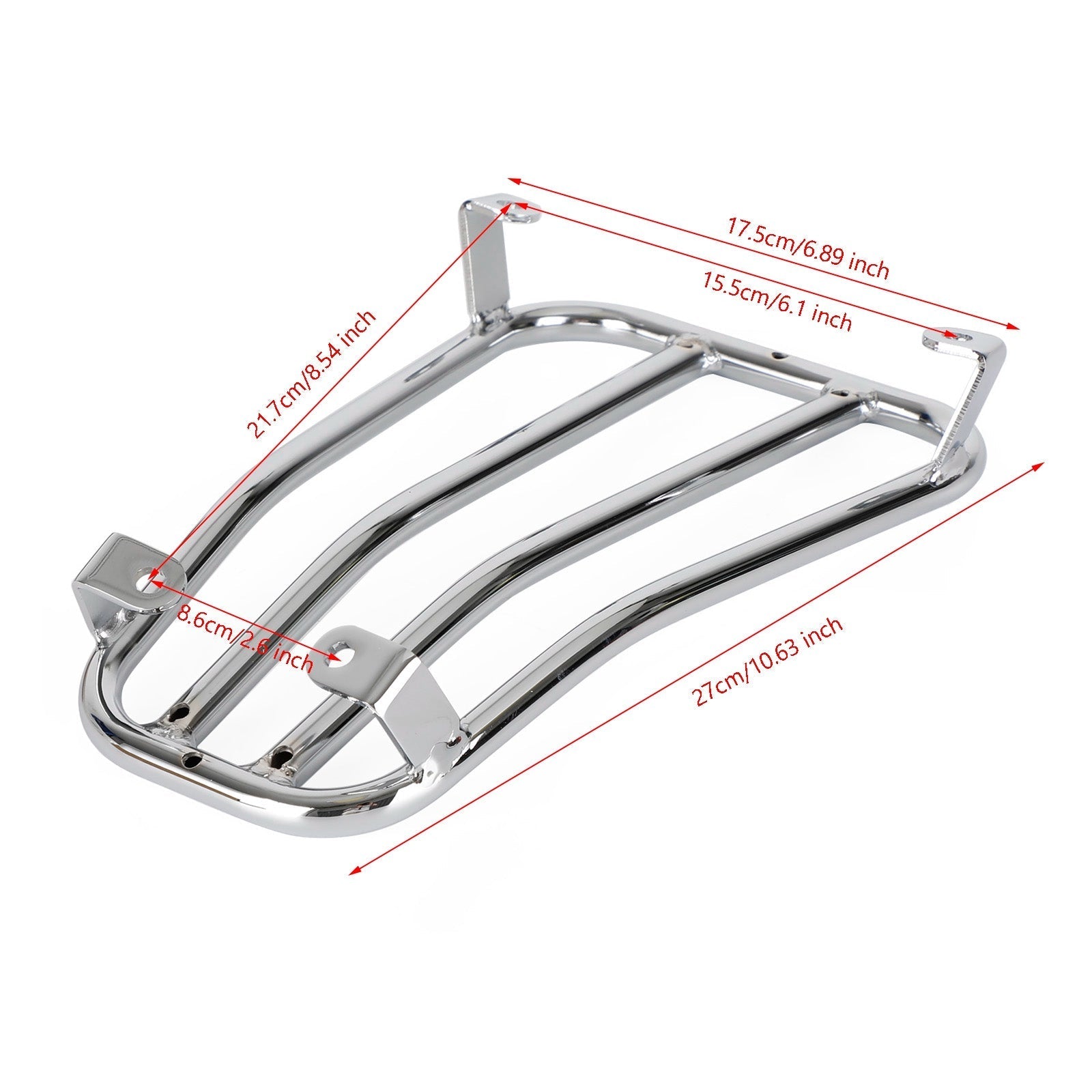 CHROME-PLATED FLOOR BOARD LUGGAGE CARRY SUPPORT RACK FOR VESPA GTS GTV GTL GT