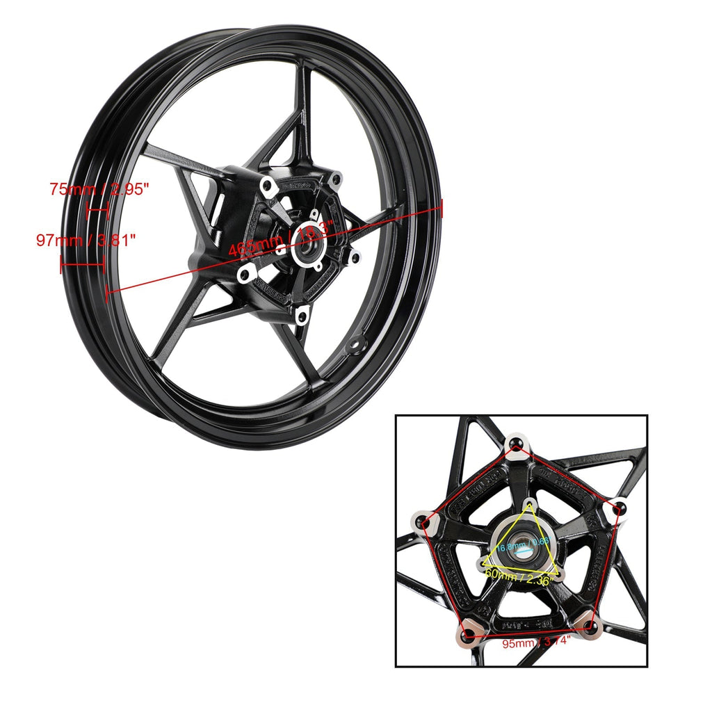 Forged Aluminum Alloy Rims Wheels for Kawasaki EX400 NINJA 400 Z400 2018-2023
