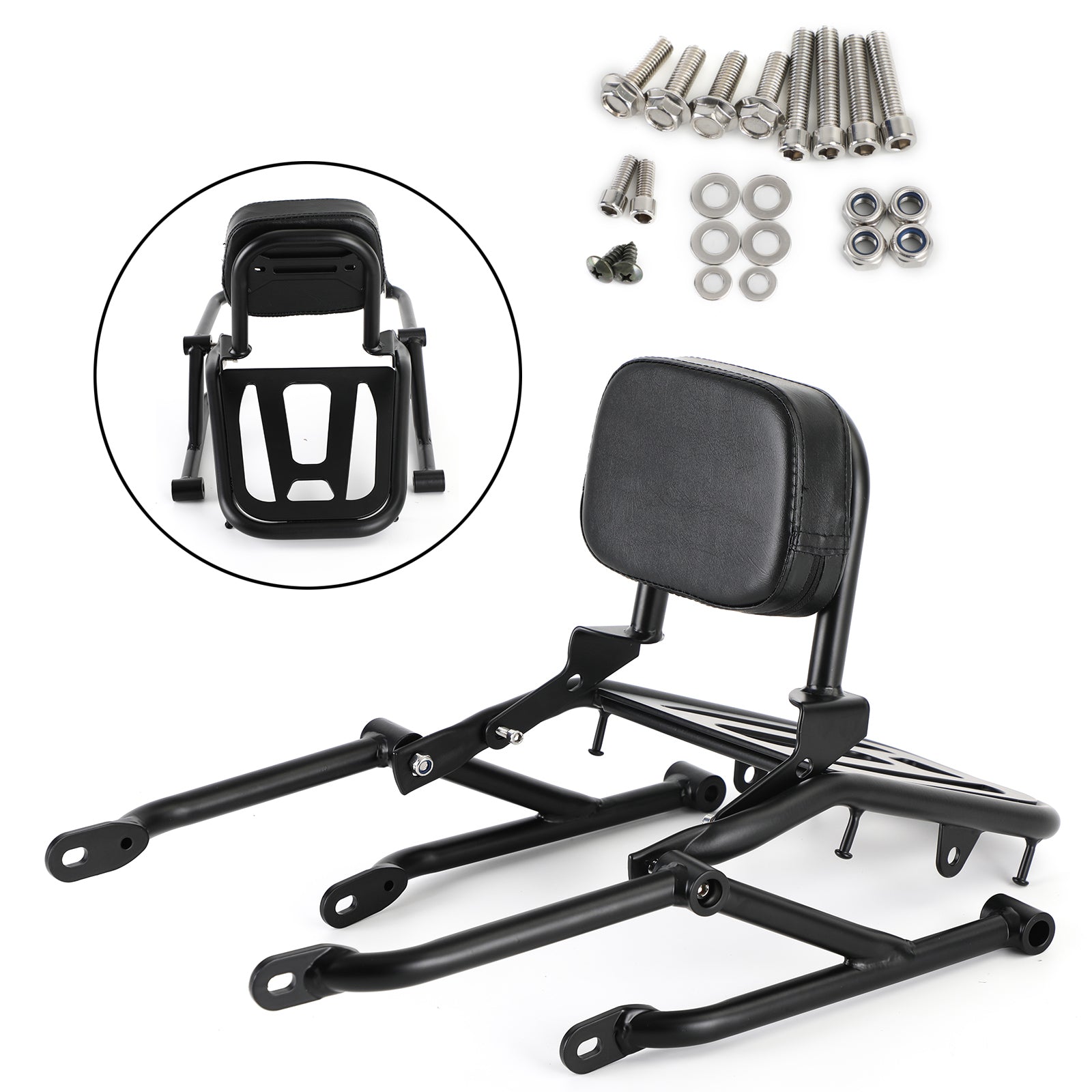 Passenger Sissy Bar Backrest Luggage Rack for Honda REBEL CMX500 CMX300 2017+
