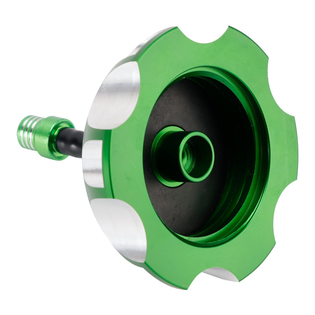 Aluminum Fuel Tank Cap w/Vent Green For Kawasaki KX65 KX85 KX100 KX125 2000-2013