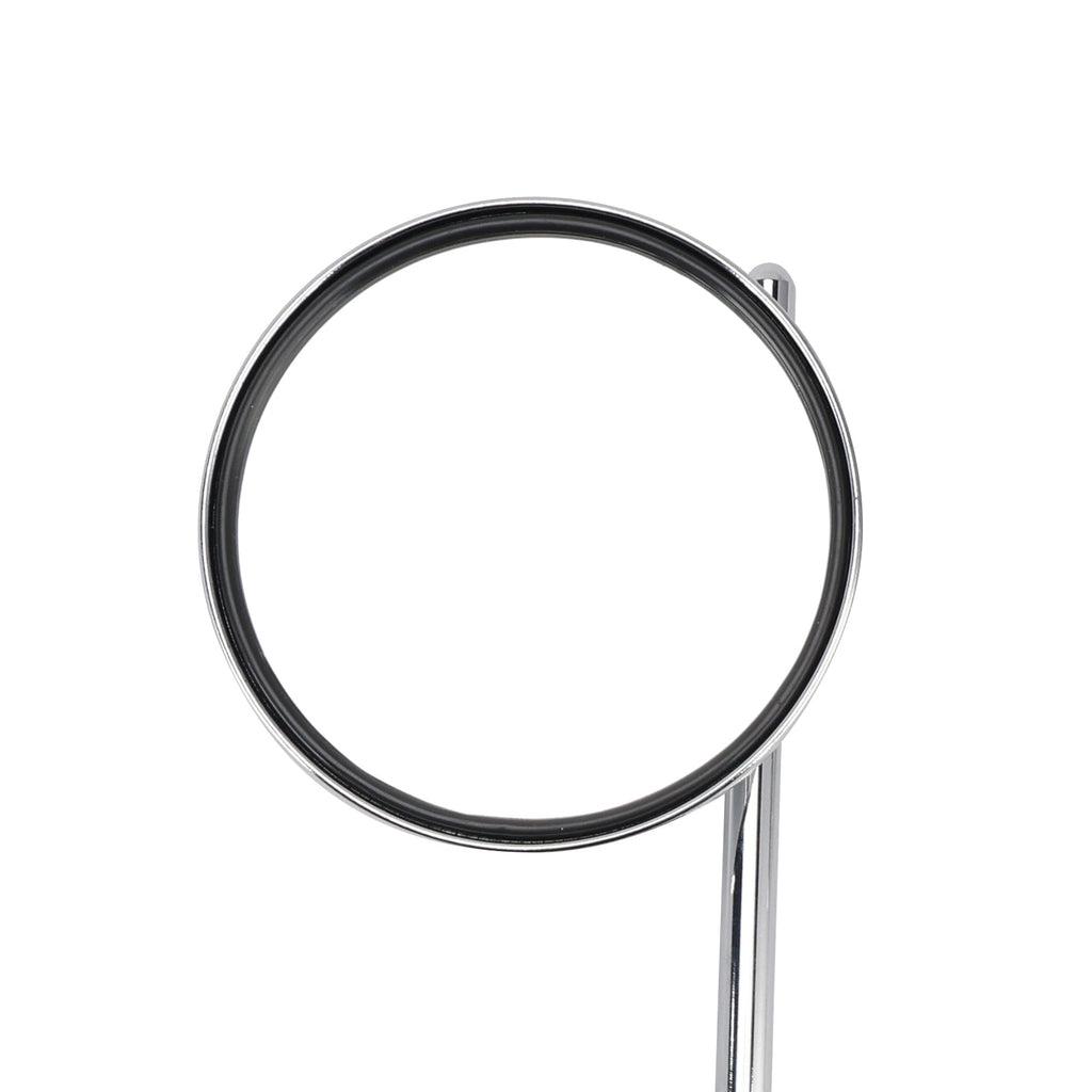 Pair Universal Motorcycle 4" Chrome Clamp-On Mirrors - Round for 7/8" in Bars