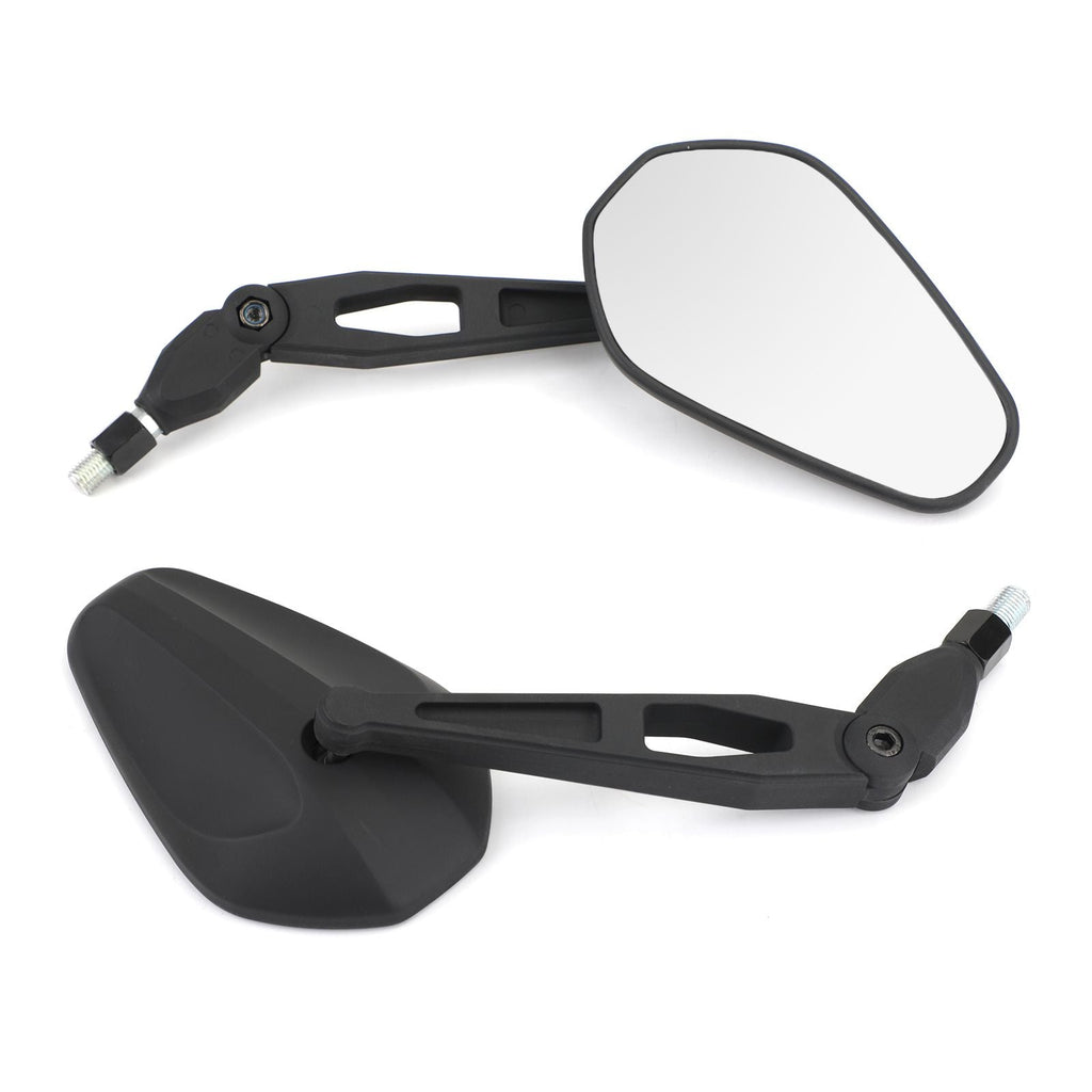 New Nylon M10 10Mm Rearview Side Mirrors Pair For Motorcycle Motorbike Custom