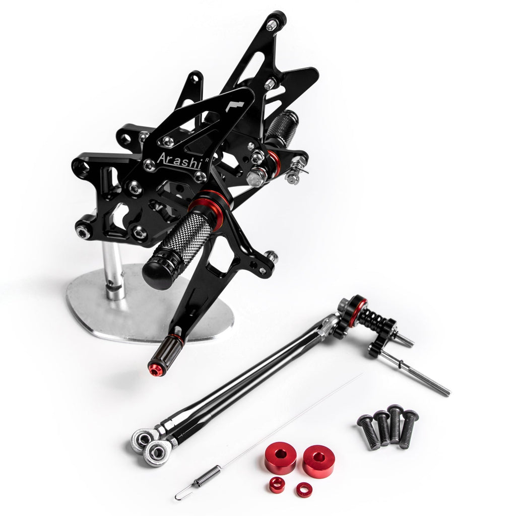 Black Rearset Footrest Peg Pedal For Honda CBR600RR ABS 2009-2015 2014