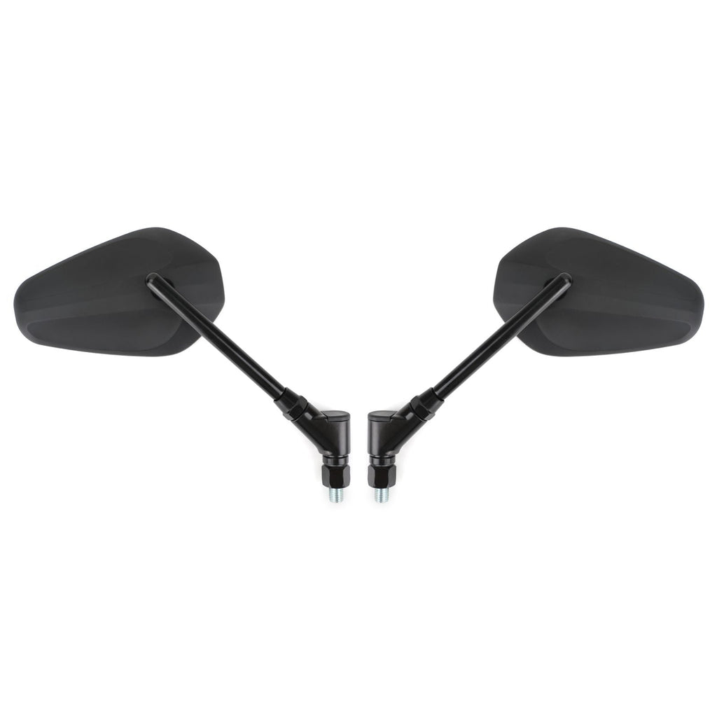 New Black Left & Right Motorcycle Cruiser Chopper Rearview Side Mirrors M10 10Mm