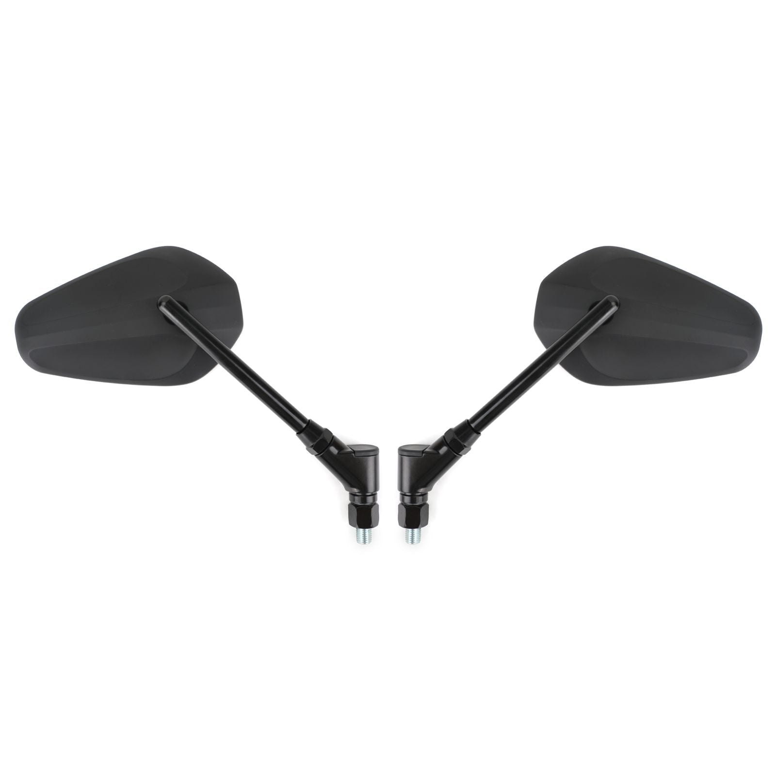 New Black Left & Right Motorcycle Cruiser Chopper Rearview Side Mirrors M10 10Mm