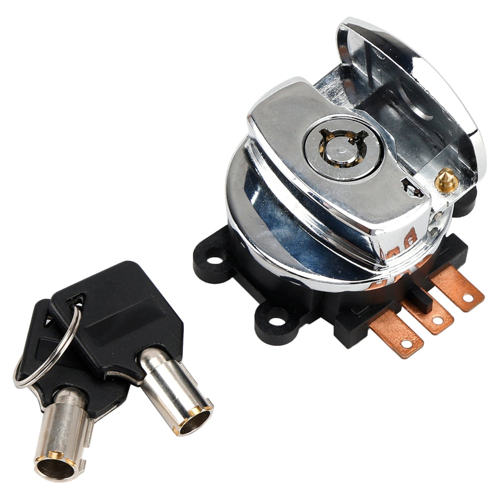 Chrome Ignition Switch with Keys for Dyna FXDWG 96-10 Softail FXST FLST 00-10