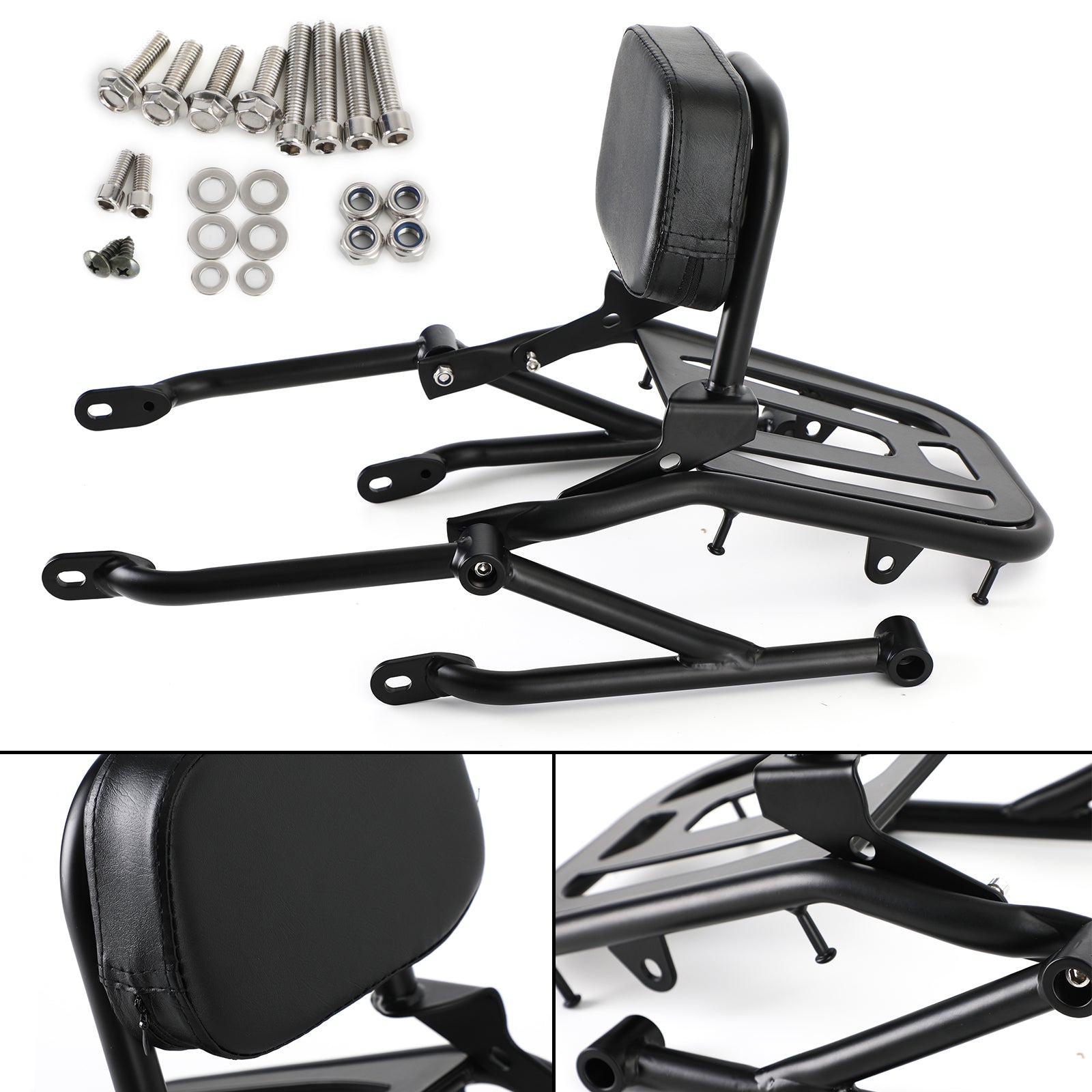 Passenger Sissy Bar Backrest Luggage Rack for Honda REBEL CMX500 CMX300 2017+