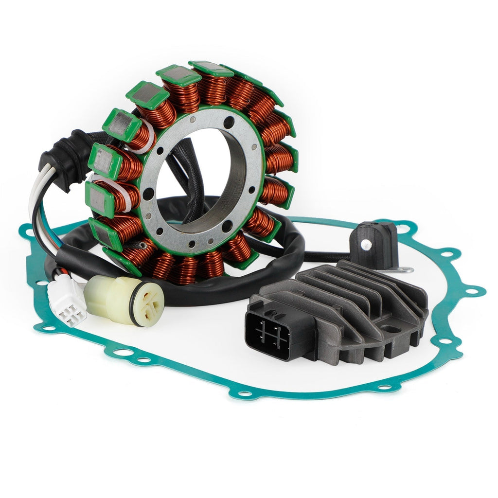 Magneto Stator + Voltage Rectifier + Gasket For Yamaha Wolverine 350 2WD 06-09 Fedex Express