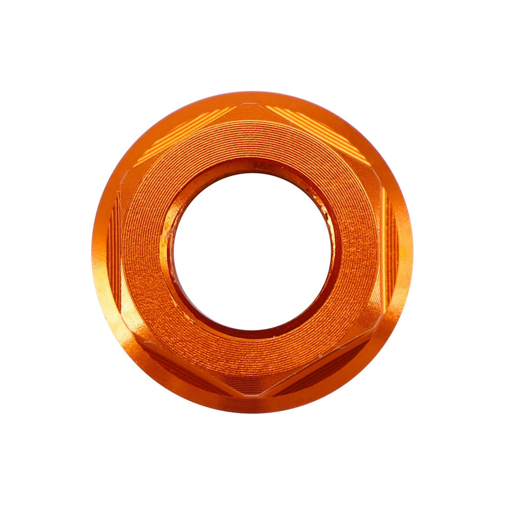 6 Pack Aluminum Rear Sprocket Flange Nuts M10X1.5mm Orange For Motorcycle Bike