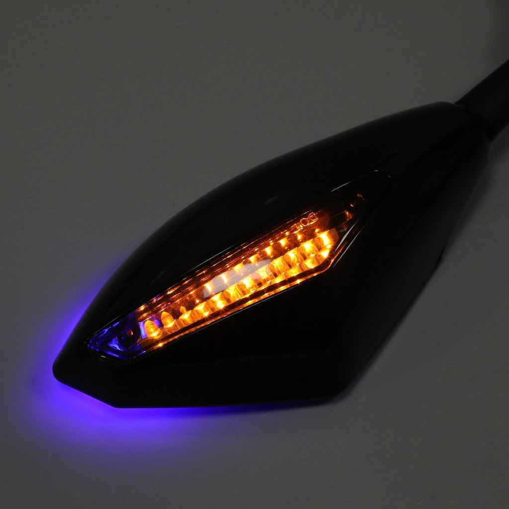 YAMAHA YZF R6 R6S FZ1 FZ6 FAZER FZ8S FJR1300 XJ6 FZR600 Pair LED Mirrors