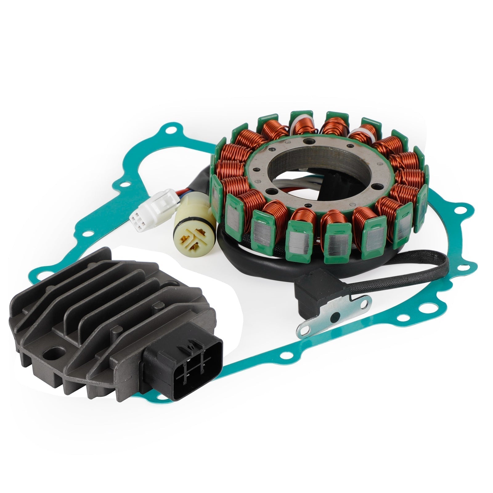Magneto Stator + Voltage Rectifier + Gasket For Yamaha YFM450 Grizzly 450 07-16 Fedex Express