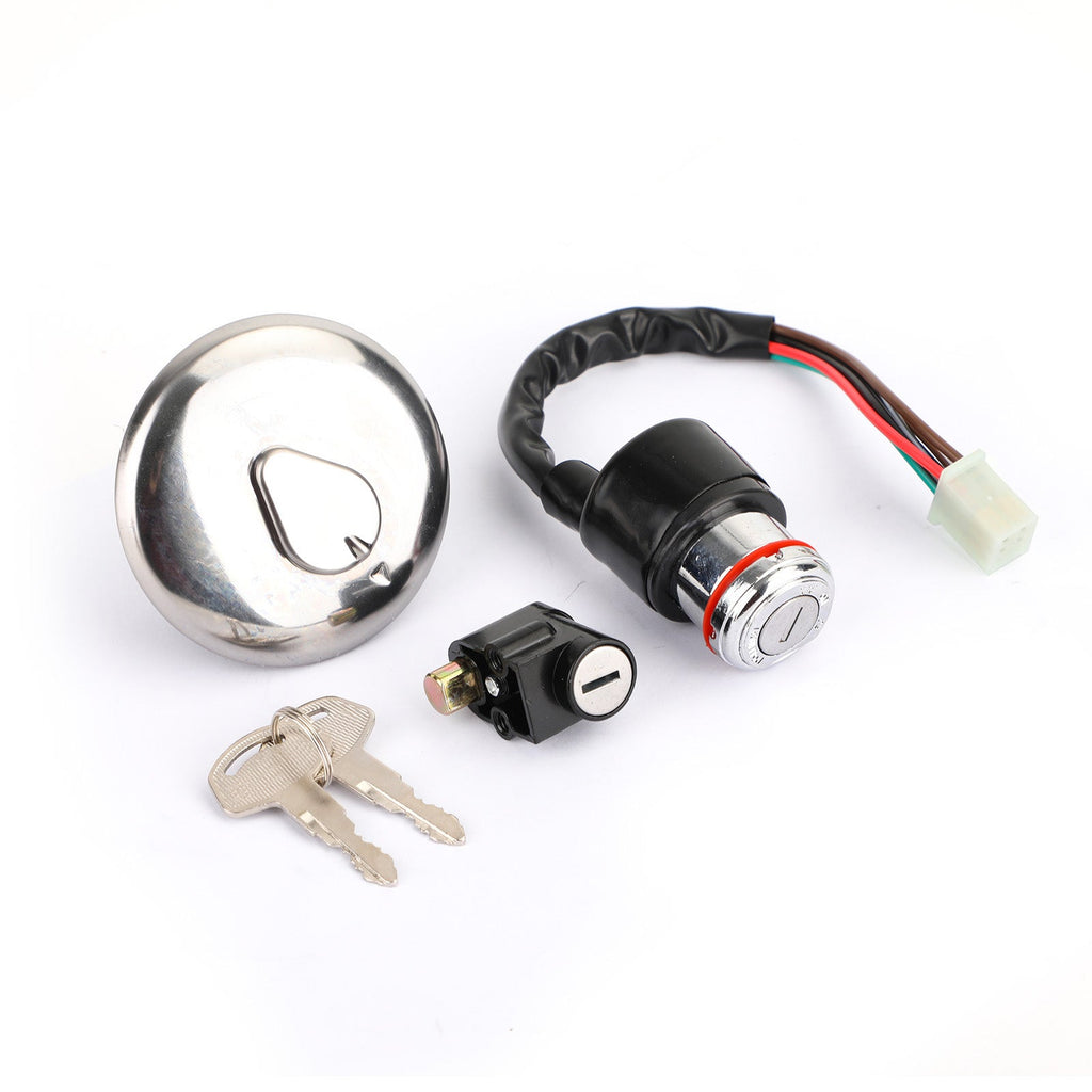 Ignition Switch Fuel Gas Cap Lock Set Fit for Suzuki GN125 GN 125 1982-2001