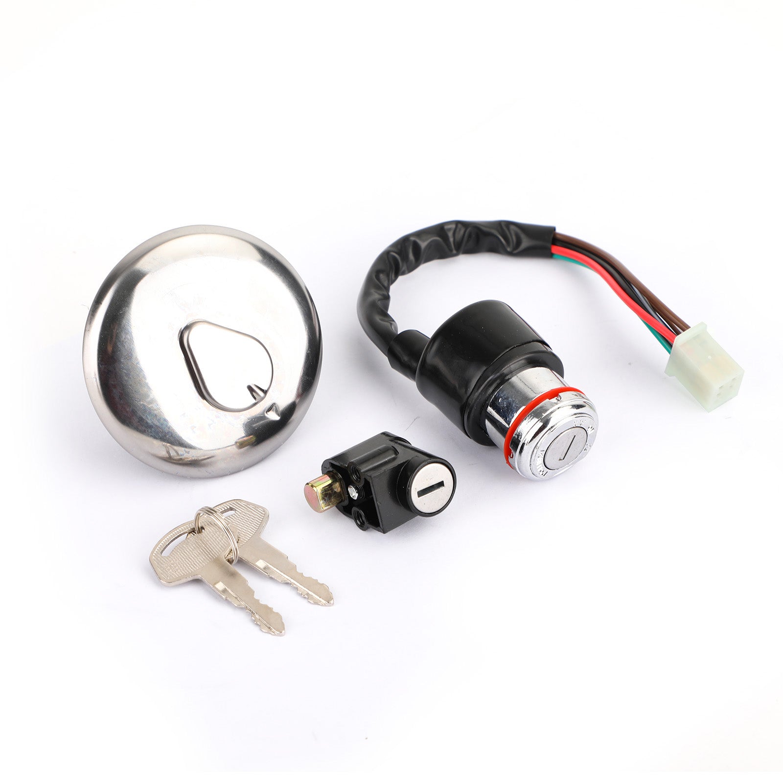Ignition Switch Fuel Gas Cap Lock Set Fit for Suzuki GN125 GN 125 1982-2001