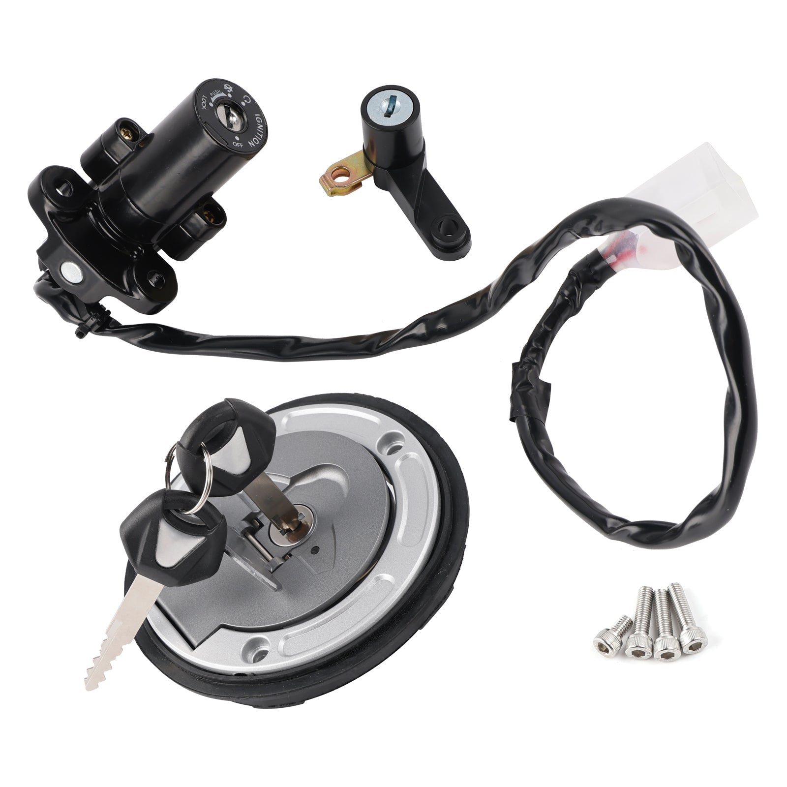 Ignition Barrel Seat Lock Fuel Cap Set For Yamaha MT03 MT-03 MT-25 2020-2024