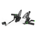 CNC Alu Rearsets Footpegs Green Fit for Kawasaki Ninja EX 250 / 400 2018-2020
