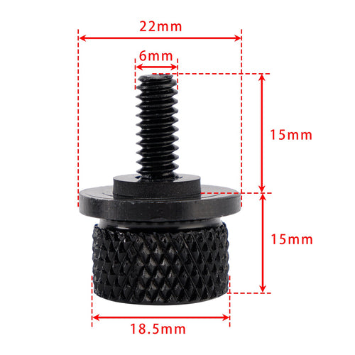 1/4"-20 Black Fender Seat Bolt Screw Quick Release For Touring Softail Dyna