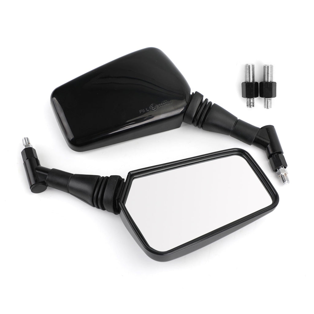 PAIR MIRRORS NEW Black Left Right Mirror 8MM 10MM For Motorcycle Motorbike