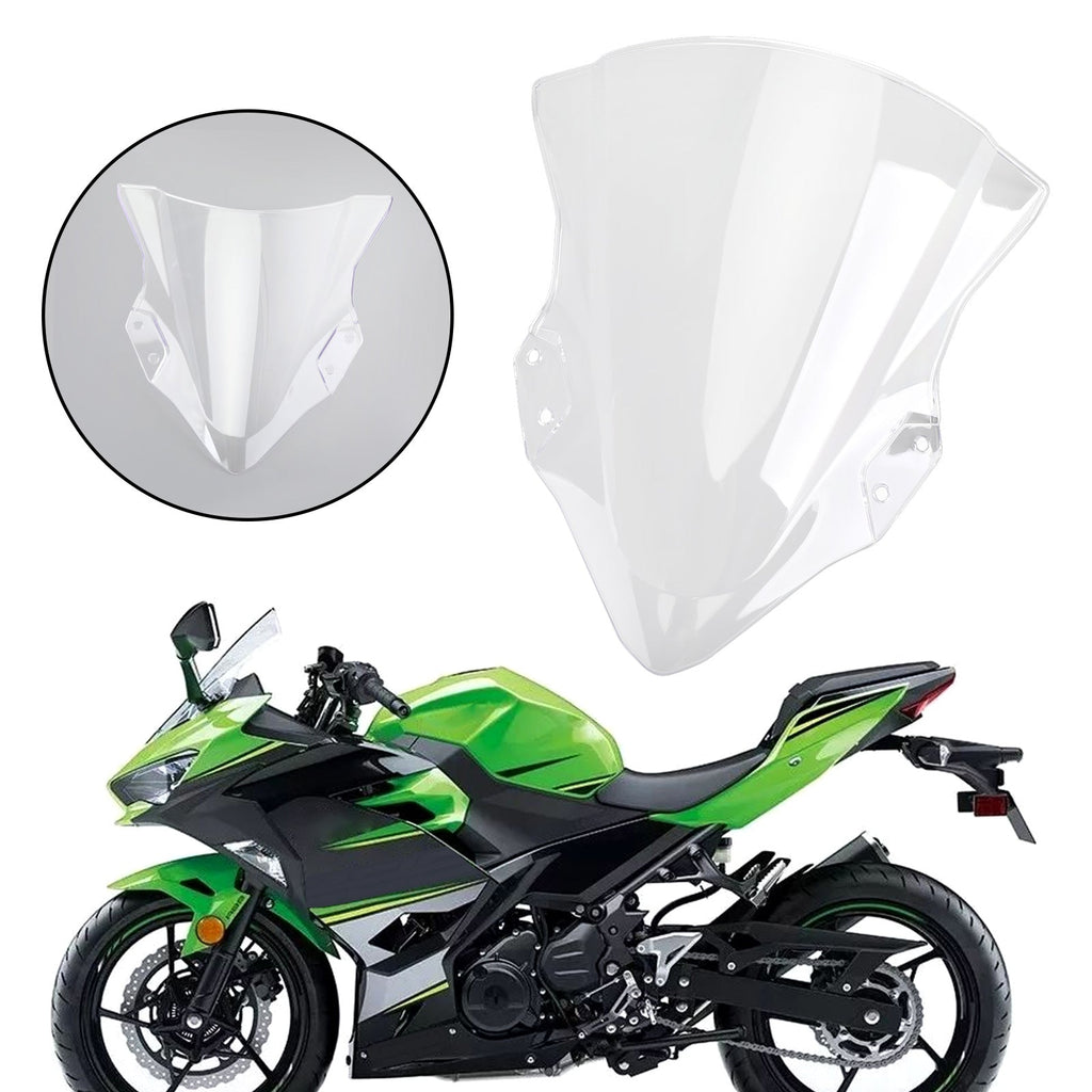 ABS Plastic Motorcycle Windshield Windscreen For Kawasaki 2018-2022 Ninja 400