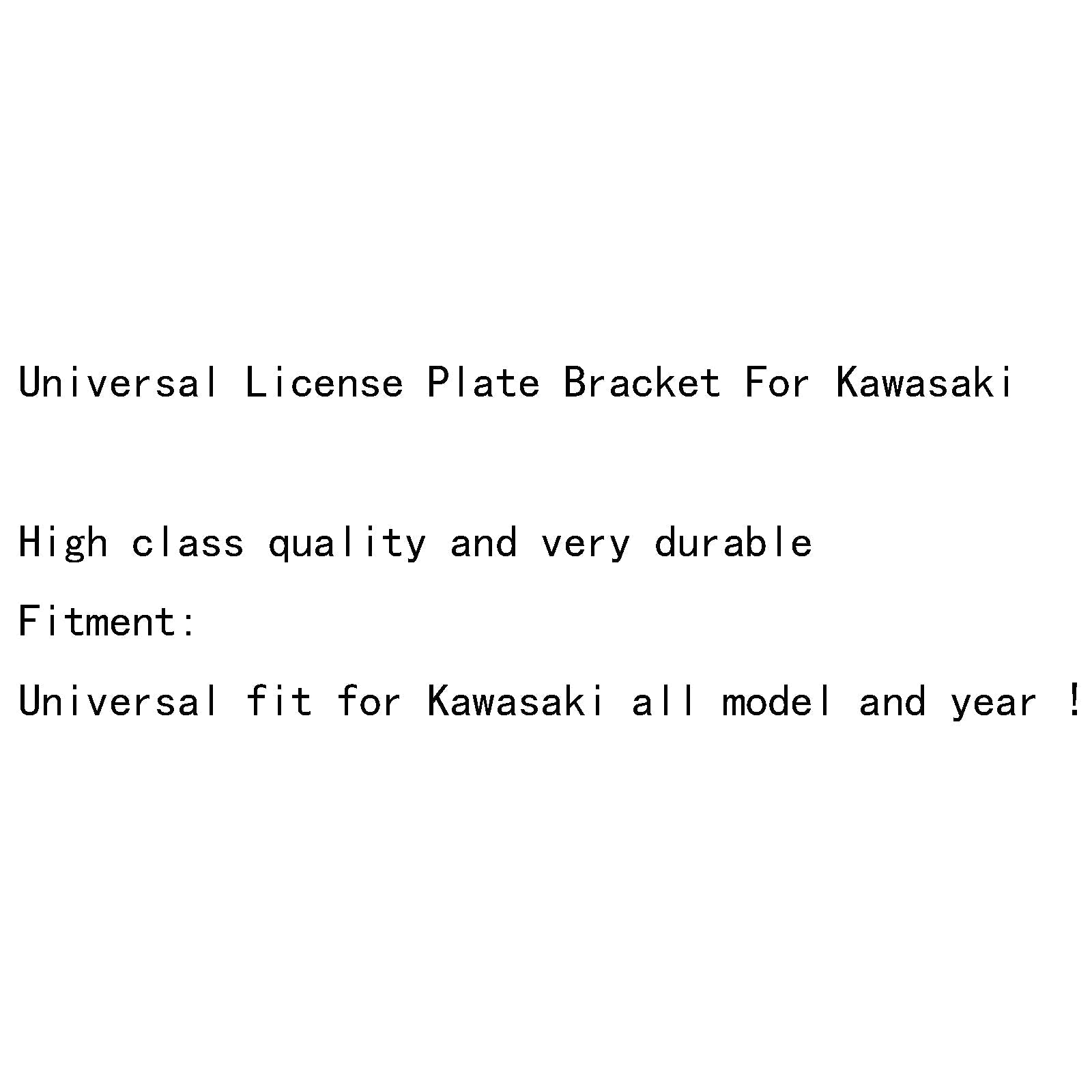 Universal License Plate Bracket For Kawasaki NINJA 250R ZX6R ZX9R ZX10R ZX12R