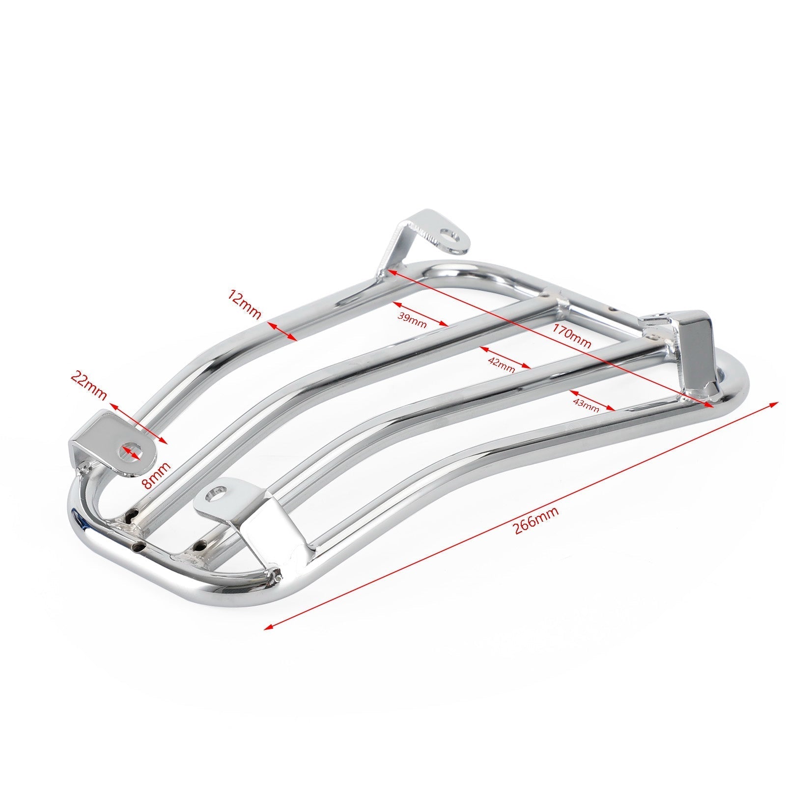 CHROME FLOOR BOARD LUGGAGE CARRY SUPPORT RACK FOR VESPA PRIMAVERA SPRINT 125 150