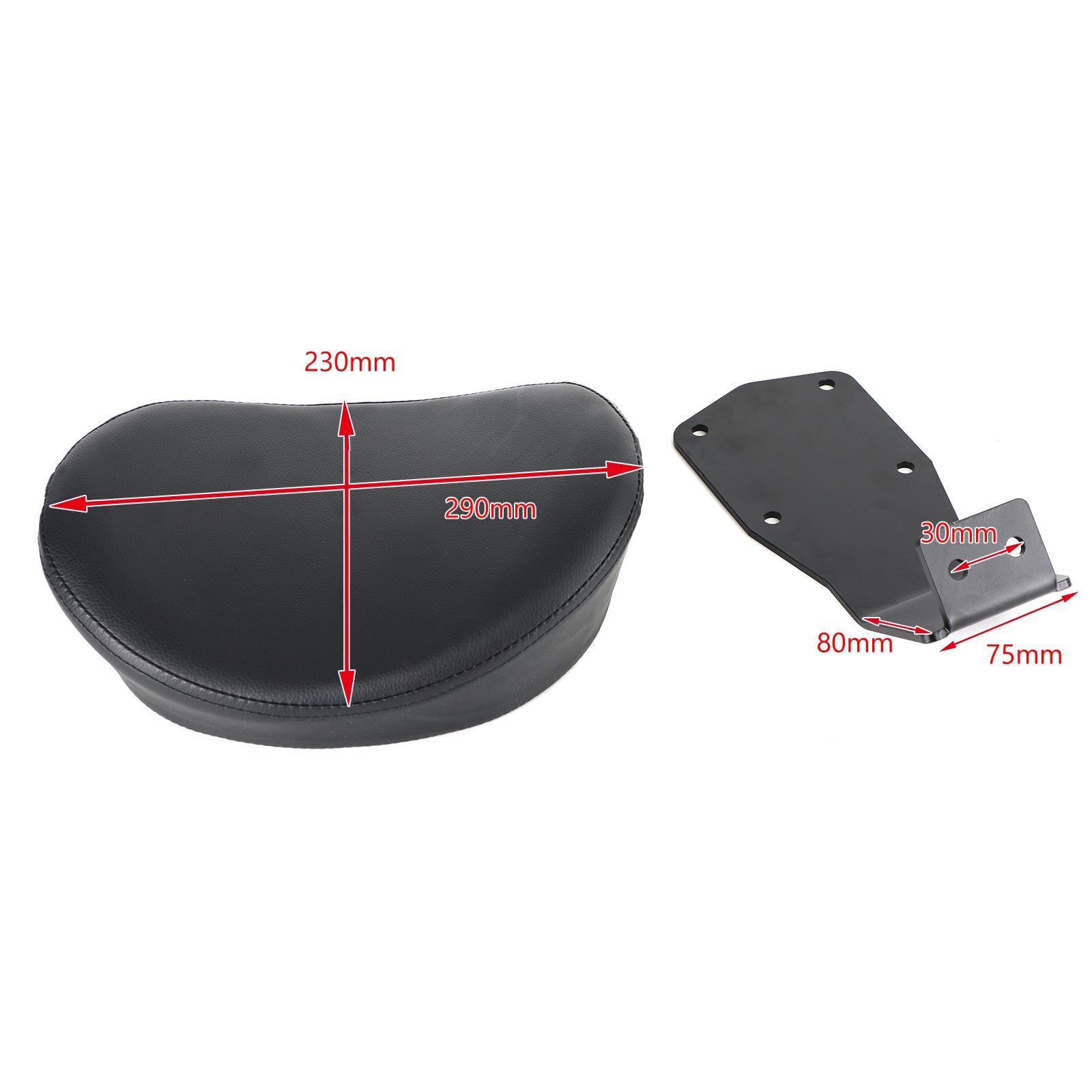 Motorcycle Black Driver Rear Backrest Sissy Bar Pad For Suzuki Volusia C50 Volusia VL400 Boulevard C50 Volusia VL400 C50
