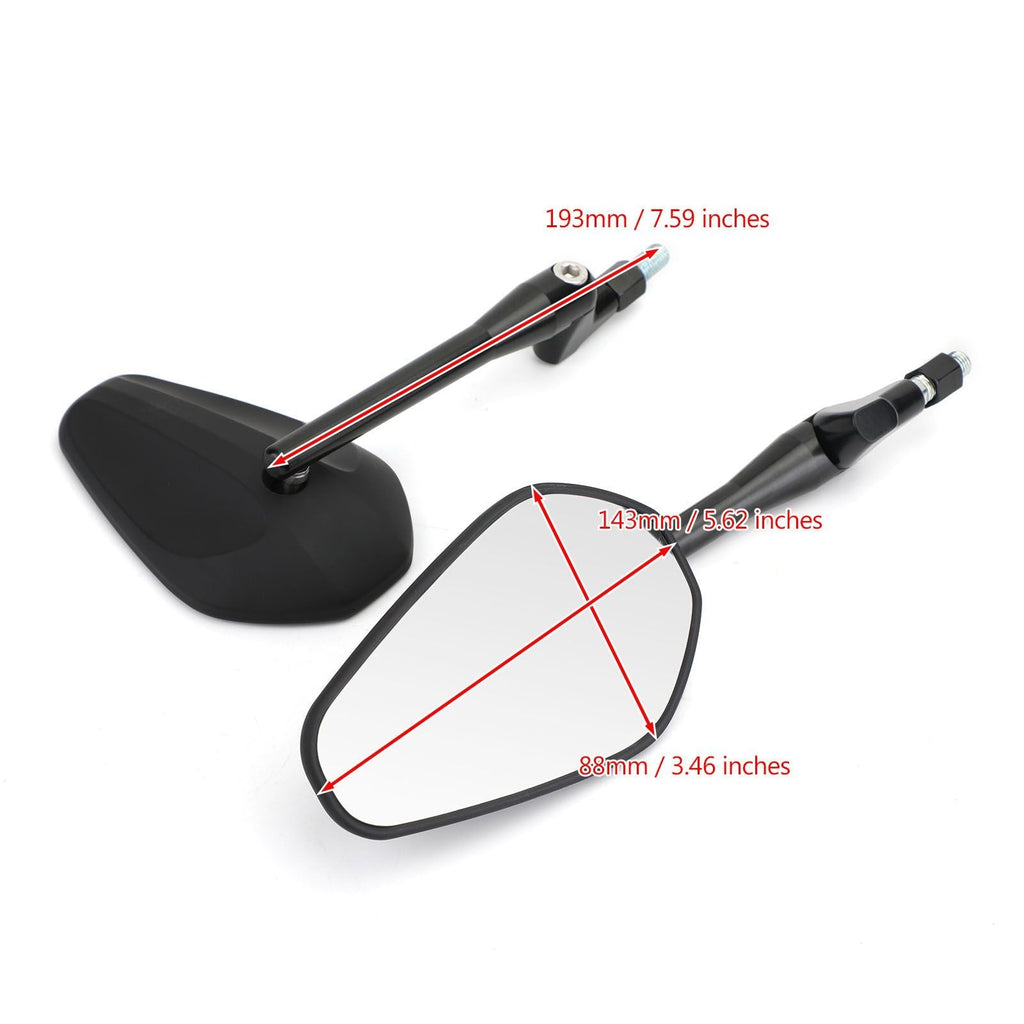 Pair M10 Rearview Mirror for Motorcycle Custom Cruiser Cafe Racer UNIVERSAL