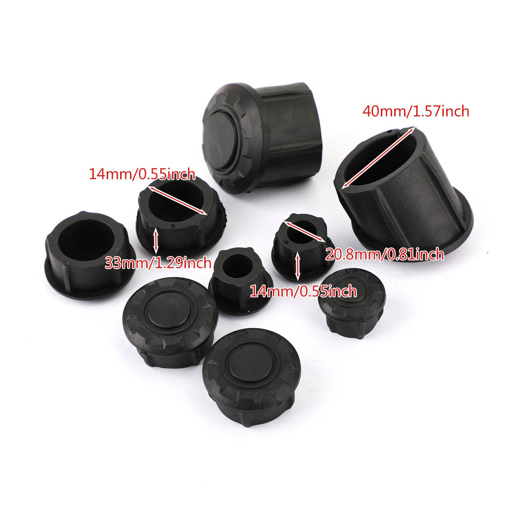 9 x SIDE FRAME COVER TUBE CAPS PLUGS Fit for BMW R1200GS R1250GS ADV 2014-2019