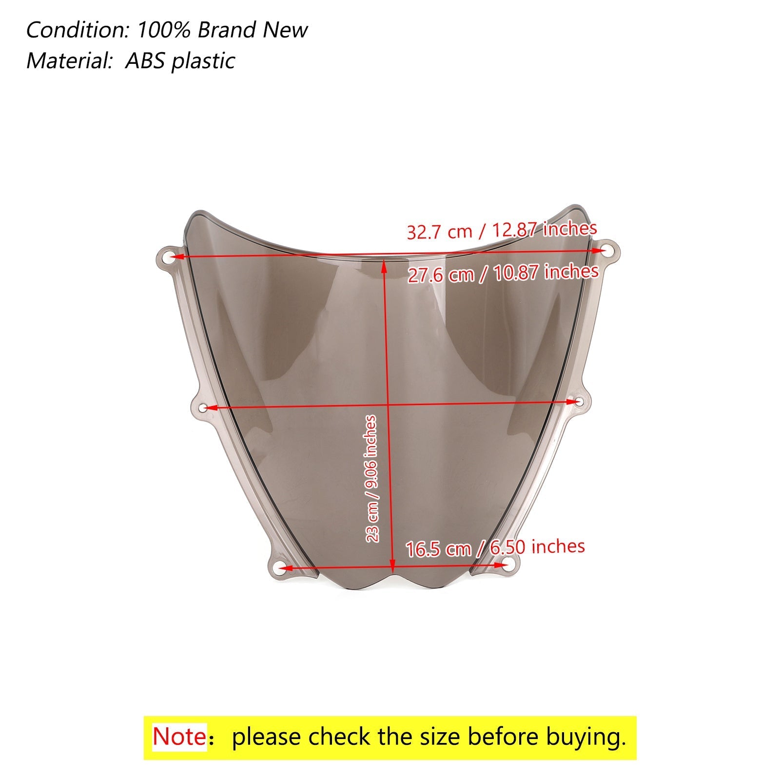 Windshield fit for Suzuki GSXR 1000 2007-2008 K7 Smoke