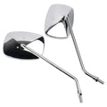 Chrome 10mm Rearview Mirror Set For Piaggio Beverly 125 250 2004 2005 06 07 08