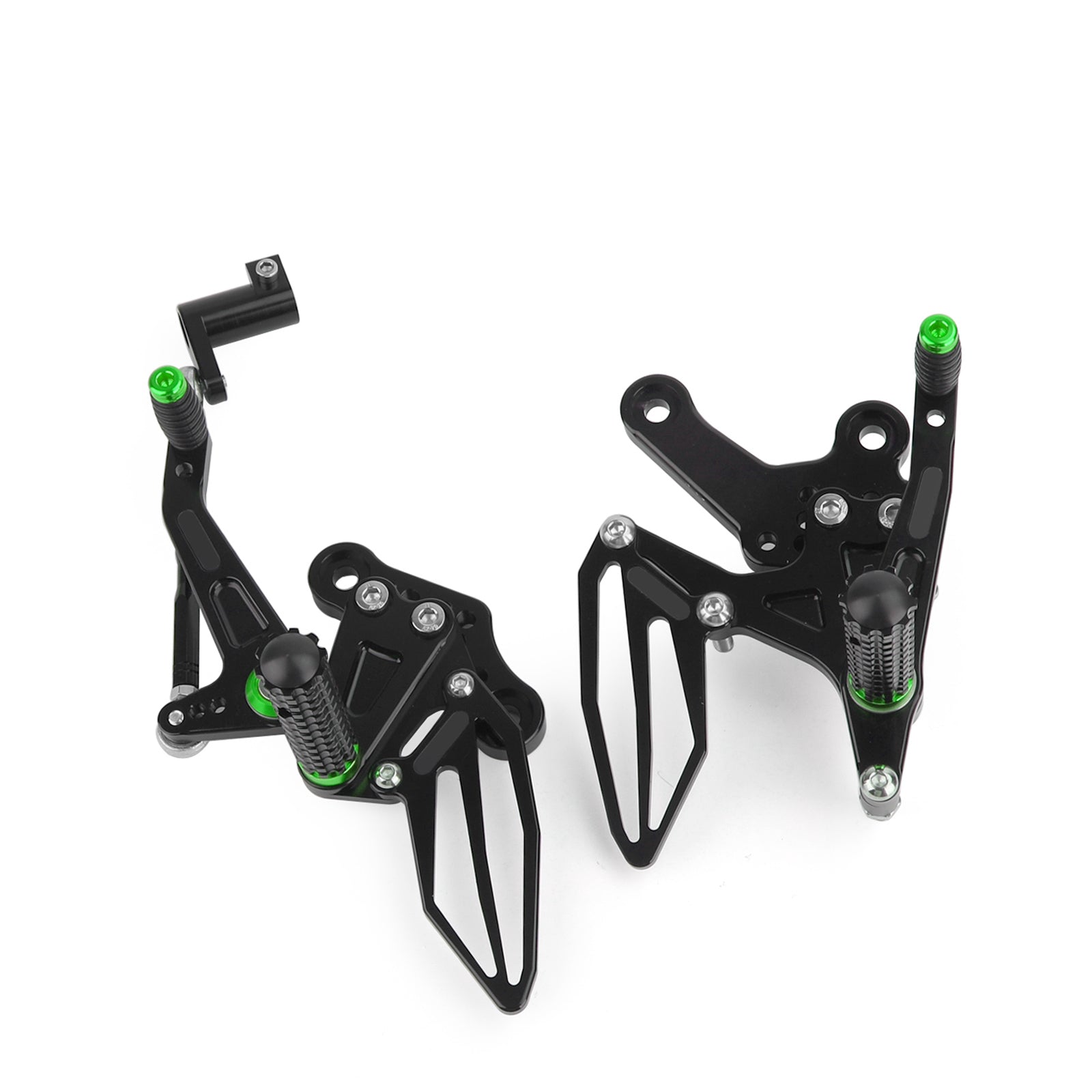 CNC Alu Rearsets Footpegs Green Fit for Kawasaki Ninja EX 250 / 400 2018-2020