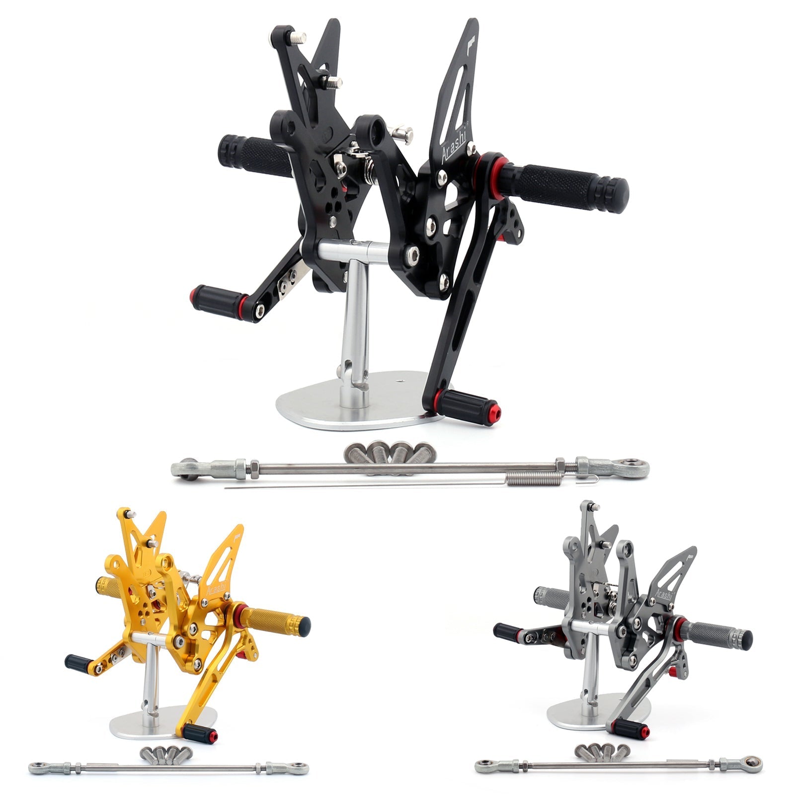 CNC Adjustable Rearsets Rear Set Foot pegs For 2010-2017 Kawasaki Z1000