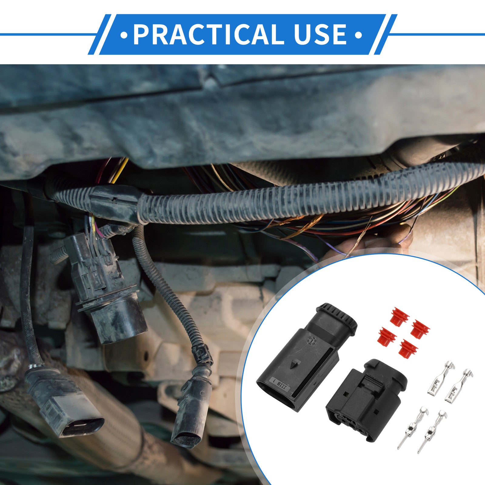 2 Pin Air Pump Connector Plug Set for Mercedes-Benz (1990–2024)