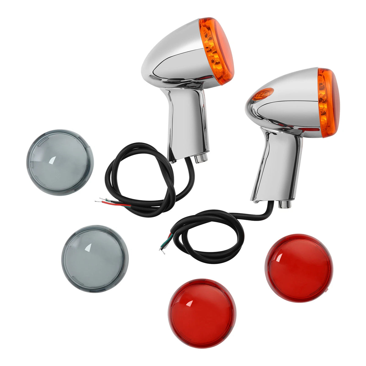 Rear Turn Signal Lights Chrome Bracket for Harley Sportster 883 1200 (1992–Present)