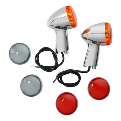 Rear Turn Signal Lights Chrome Bracket for Harley Sportster 883 1200 (1992–Present)