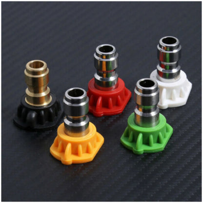 5x Pressure Washer Spray Tips Nozzles with 1/4" Fitting Quick Connect