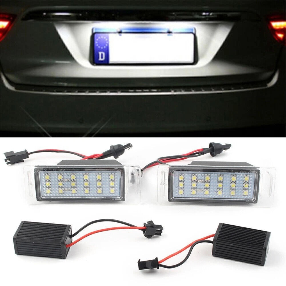 2Pcs License Plate Lamps for Chevrolet Cruze Camaro (Error Free, LED)